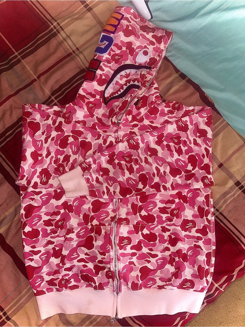 ABC CAMO CROPPED FIT ZIP HOODIE MENS